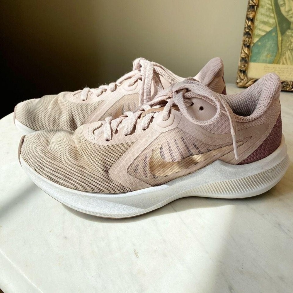 Nike Sneakers Womens 7 Downshifter 10 Athletic Running Rose Pink Shoes